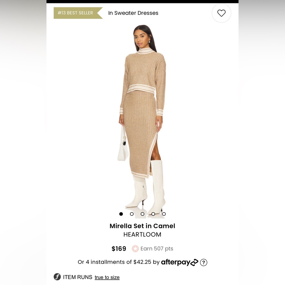 HEARTLOOM- Mirella set in Camel